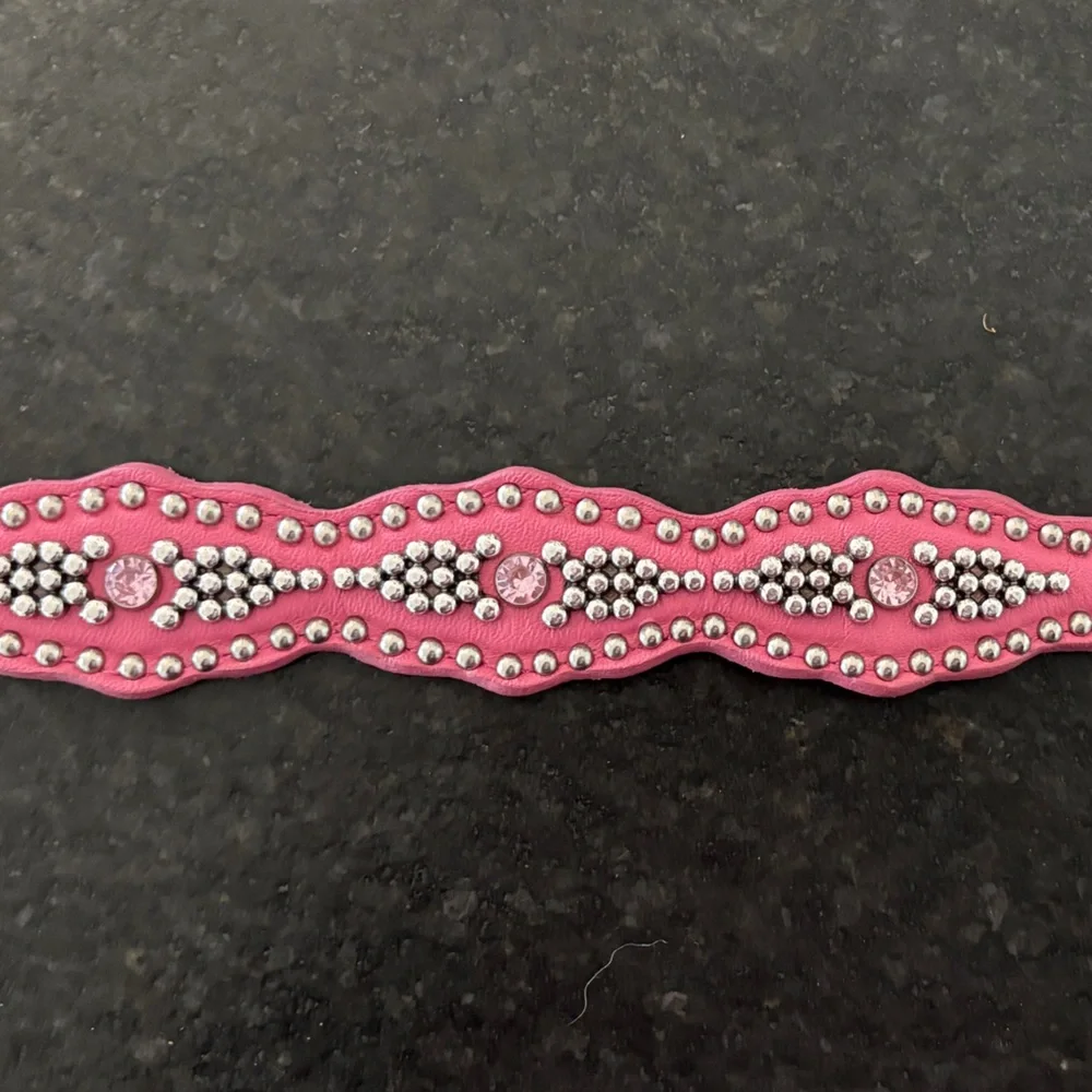 Justin Boots Kids Pink Belt with Silver Details